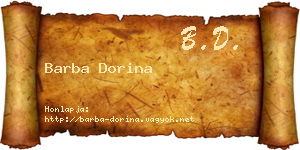Barba Dorina névjegykártya